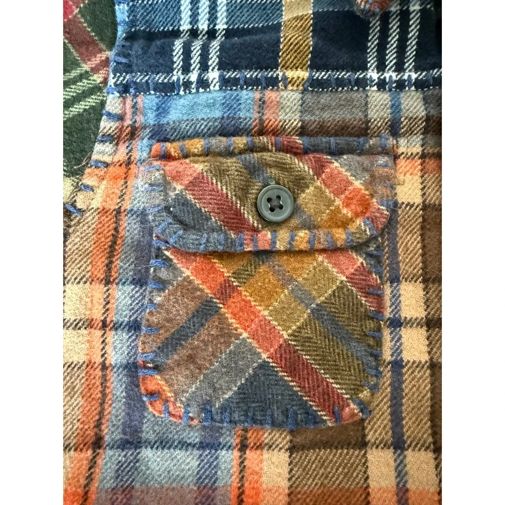 Baby Gap Toddler Boys Patchwork Plaid Flannel Shirt – Size 4 Years – 2007